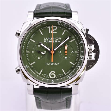 panerai luminor chrono flyback verde militare|Panerai 1950 3 Days Chronograph Flyback Luminor Chrono PAM .